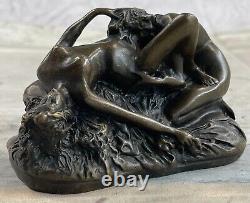 Erotik Sculpture Bronze Cunilingus Lesben Signiert Lambeaux Art Deco