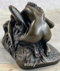 Erotik Sculpture Bronze Cunilingus Lesben Signiert Lambeaux Art Deco
