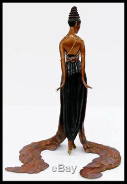 Erte Signed Bronze Sculpture Feather Dress Room Original Art Antique Offers