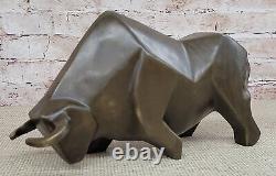 F. Botero Modern Bull Art Bronze Sculpture, Signed, Sealed Figurine Statue