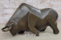 F. Botero Modern Bull Art Bronze Sculpture, Signed, Sealed Figurine Statue