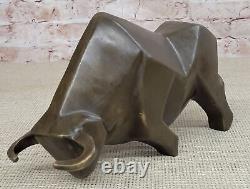 F. Botero Modern Bull Art Bronze Sculpture, Signed, Sealed Figurine Statue