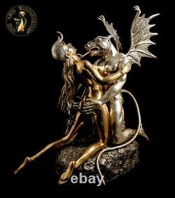 FINE ARTS Home Culture Bronze Sculpture Beauty & Beast Figure Statue Eroticism