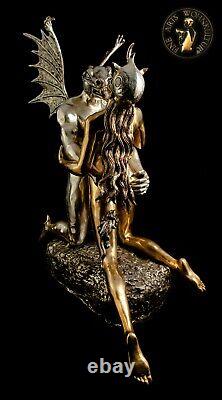 FINE ARTS Home Culture Bronze Sculpture Beauty & Beast Figure Statue Eroticism