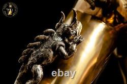 FINE ARTS Home Culture Bronze Sculpture Beauty & Beast Figure Statue Eroticism