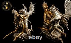 FINE ARTS Home Culture Bronze Sculpture Beauty & Beast Figure Statue Eroticism