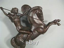 Female Amazon Warrior Horse Sculpture Art Deco Bronze Dafter Molins Balleste
