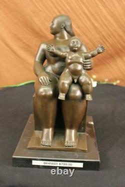 Fernando Botero Mother And Child Bronze Art Sculpture Signed, Collector Balance