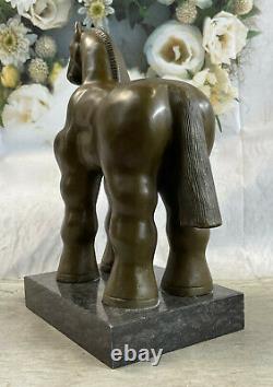 Fernando Botero Trojan Horse Art Bronze Sculpture Signed Domestic Font