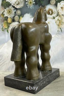 Fernando Botero Trojan Horse Art Bronze Sculpture Signed Domestic Font