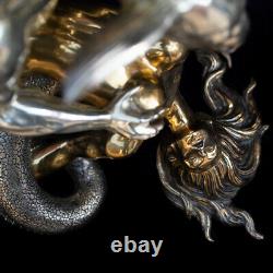 Fine Arts Wohnkultur Bronze Sculpture Erotic Figure Dragons Rape Table