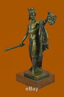Flesh Warrior Man Statue Hand Made Bronze Sculpture Figurine Decor Art