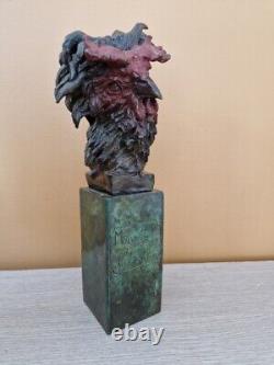 Florence Lemichez Bronze Sculpture Rooster numbered 3/8 Bourbonnais Art Foundry