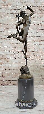 Flying Chair Bronze Marble Mythical Roman Art Deco Large Sculpture