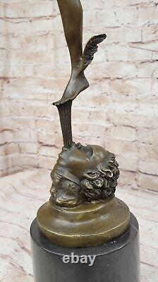 Flying Chair Bronze Marble Mythical Roman Art Deco Large Sculpture