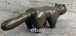 Font Bronze Botero Chat Art Statue Sculpture Modern Abstract Figure Sale