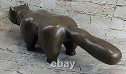 Font Bronze Botero Chat Art Statue Sculpture Modern Abstract Figure Sale