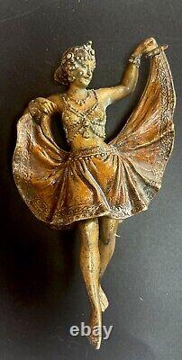 Franz Xavier Bergmann Bronze Art Nouveau Dancer with Lifted Skirt