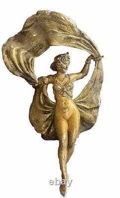 Franz Xavier Bergmann Bronze Art Nouveau Dancer with Lifted Skirt