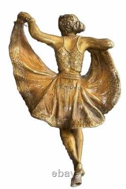 Franz Xavier Bergmann Bronze Art Nouveau Dancer with Lifted Skirt