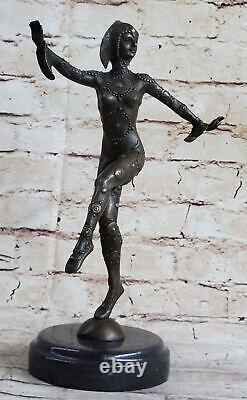 French Art Deco Dancer by D. H Chiparus Classic Dance Bronze Statue
