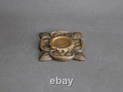 French Art Deco EDGAR BRANDT bronze sculpture, Antique 1920s, Signed paperweight