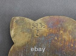 French Art Deco EDGAR BRANDT bronze sculpture, Antique 1920s, Signed paperweight