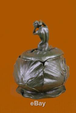 French Art Nouveau Bronze Sculpture By Maurice Bouval Figurine Decor