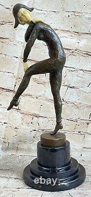 French Bronze Art Deco Style Art Nouveau Female Sculpture Demetre H Chiparus