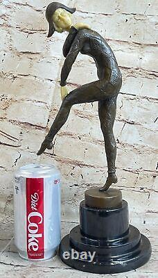 French Bronze Art Deco Style Art Nouveau Female Sculpture Demetre H Chiparus