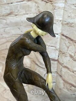 French Bronze Art Deco Style Art Nouveau Female Sculpture Demetre H Chiparus