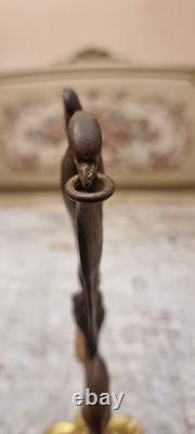 French Bronze Eagle Sculpture on Stand - Art Nouveau Style Item