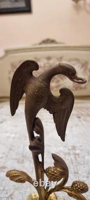French Bronze Eagle Sculpture on Stand - Art Nouveau Style Item