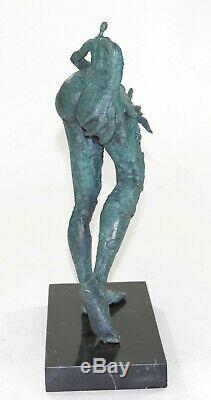 From Bronze Collection Sculpture Statue Art Deco Rare Salvador Dali Lady Figurine