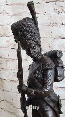 From the Collection: Realistic Bronze Art Statue of a 19th Century Russian Soldier Museum