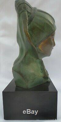 G. Garreau Bronze, Sculpture Of A Female Bust Art Deco Style