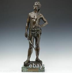 G. Recipon Scarf 1890 Rare Elegant Bronze Sculpture Art New 63 CM