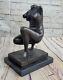 Genuine Bronze Sculpture Statue Signed Abstract Modern Art Female Nude Torso