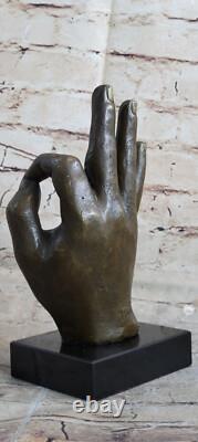 Gesture Main Bronze Marble Statue Sculpture By White Modern Art Figurine