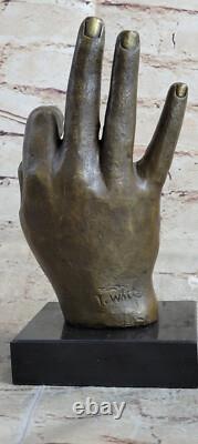 Gesture Main Bronze Marble Statue Sculpture By White Modern Art Figurine
