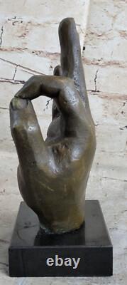 Gesture Main Bronze Marble Statue Sculpture By White Modern Art Figurine