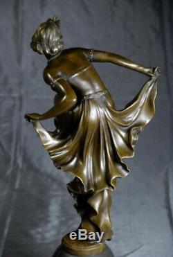 Gorgeous Art Nouveau Bronze Sculpture Gory Signed Free Shipping