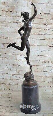 Grand Bronze Statue Mercury Hermes Art Figure Font Figure Greek Mythology