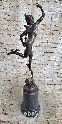 Grand Bronze Statue Mercury Hermes Art Figure Font Figure Greek Mythology