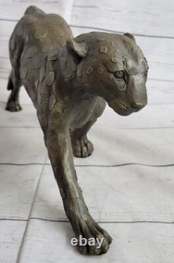 Grand Bugatti Sleek Jaguar Puma Leopard Bronze Art Deco Figurine Sculpture Sale
