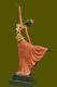 Grand Dimitri Chiparus Dancer Art Deco Bronze Sculpture Marble Base Figurine Lr