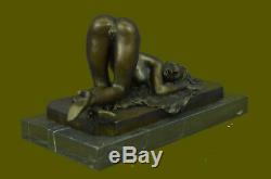 Grand Erotic Nude Woman Nude Bronze Sculpture Figurine Erotic Art Deco
