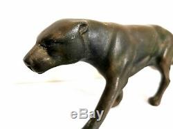 Great Art Deco Panther Sculpture Regulates Patina Bronze