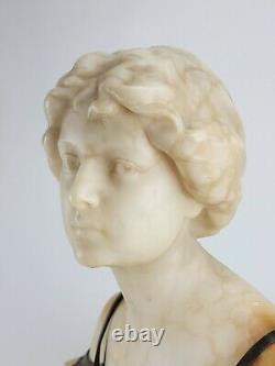 Great End Ancient Marble Alabaster Bronze Bust Sculpture Schumacher Art Nouveau