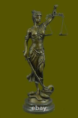 Greek Goddess Themis True Statue Bronze Store Lady Justice Sculpture Art Deco